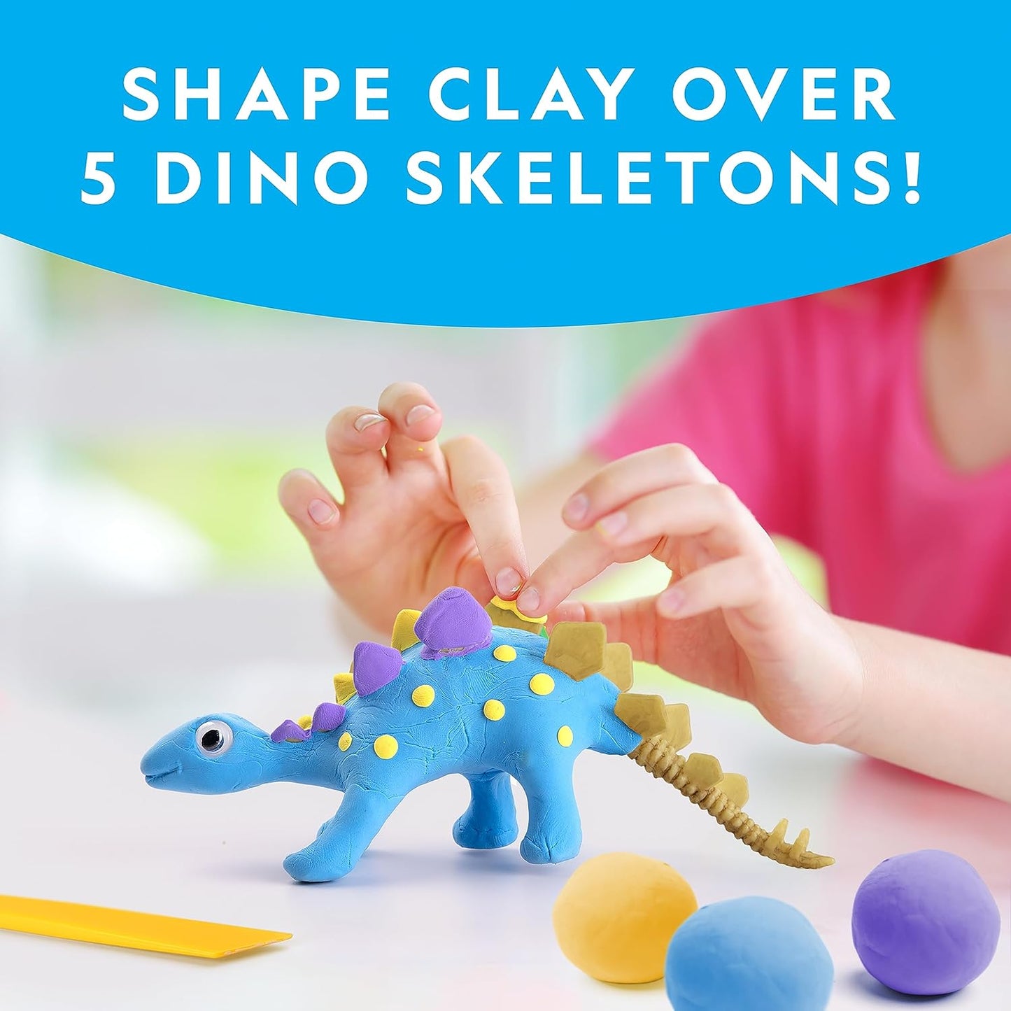 National Geographic Giant Dinosaur Egg Activity Kit – 15+ Dino Crafts, Painting Cars, Clay Models, Dig Brick, Stickers & Learning Guide, Dinosaur Science Toy for Boys & Girls
