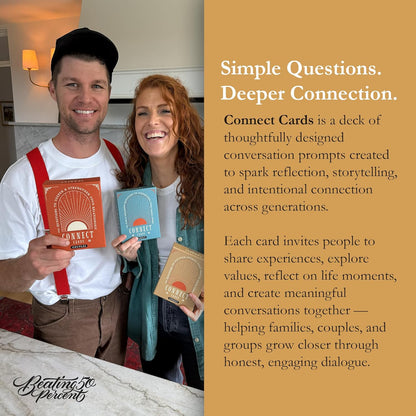 Connect Cards Family Edition - 100 Family Conversation Cards for Kids and Parents to Spark Deeper Connections & Meaningful Moments - Conversation Starters at Home, Dinner, or Travel
