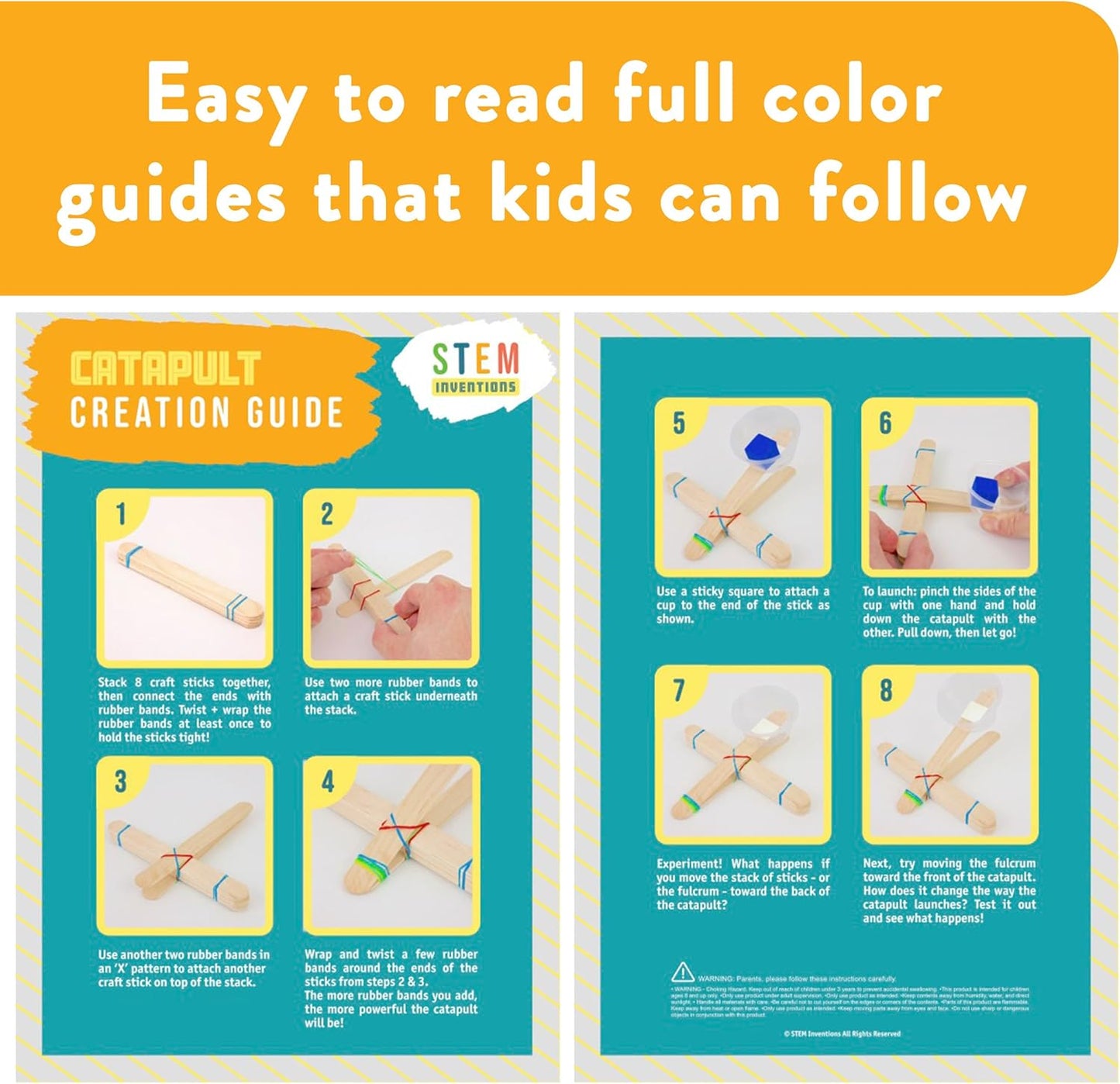 STEM Craft Kit – 25 Engineering Project Ideas, Complete STEM Project Kit with Over 400 Components for Classrooms and Groups, Ages 8+