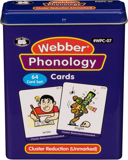 Super Duper Publications | Webber® Phonology Cards - Cluster Reduction - Unmarked | Speech Therapy - Phonology Flashcards | Educational Learning Resource for Children