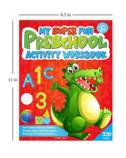 My Super Fun Preschool Activity Workbook for Children : Pattern Writing, Colors, Shapes, Numbers 1-1