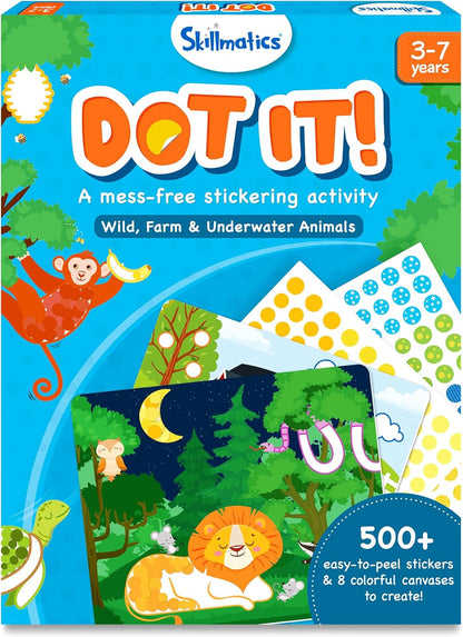 Skillmatics Dot It Sticker Art - Disney Princess, Mess-Free Fun for Kids, 500+ Stickers, Craft Kits, DIY Scrapbooking Activity, Gifts for Girls & Boys Ages 3, 4, 5, 6, 7