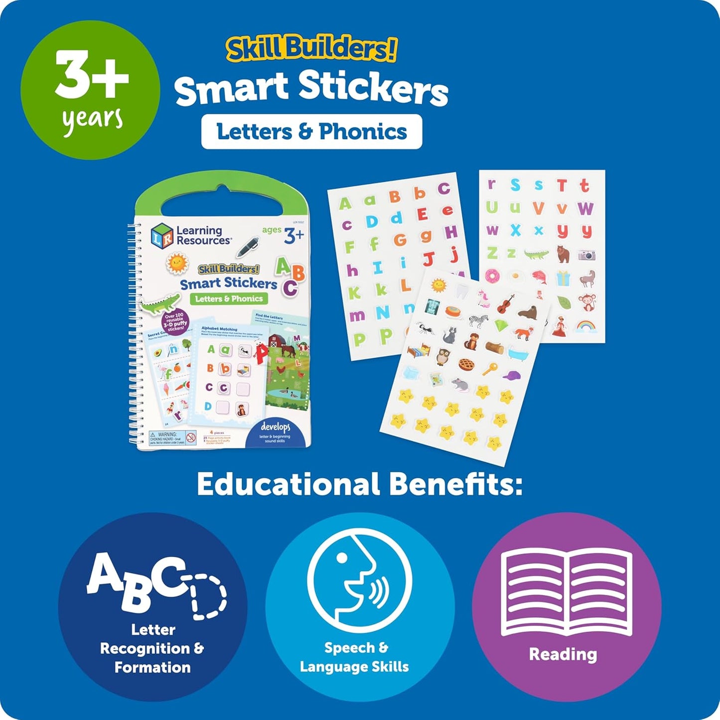 Learning Resources Skill Builders Letter Quiz Wheel, Alphabet Flash Cards, Reading Games, Sight Words Flash Cards Kindergarten, Ages 3 and Up
