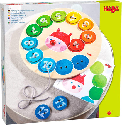 HABA Dress Me Lacing Cards Game - Montessori Fine Motor Skills Toy for Preschool Learning Activities and Kindergarten Toys with 36 Wooden Pieces