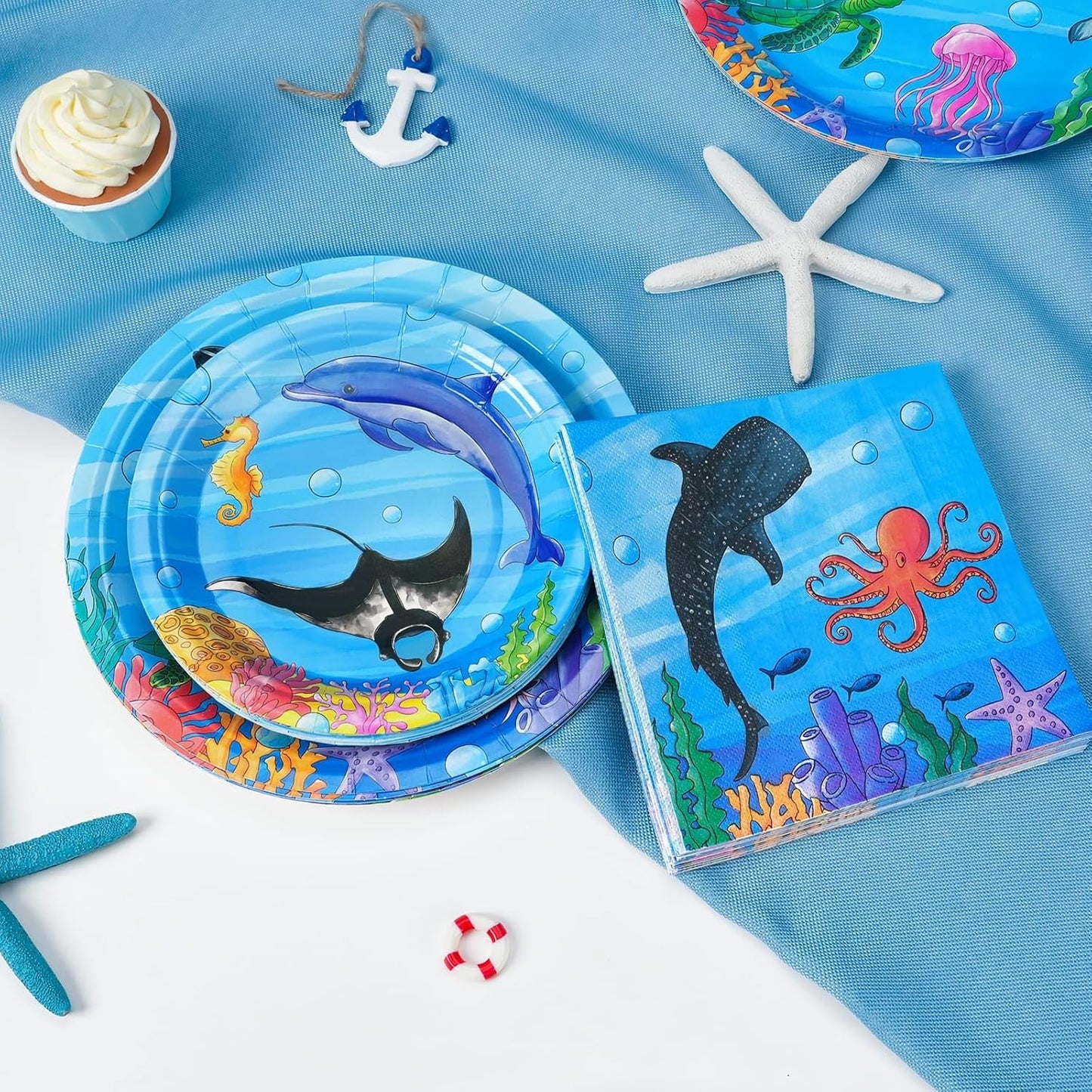 WERNNSAI Science Party Decorations - 48 Pcs Science Plates and Napkins Mad Scientist Birthday Decoration Chemistry Party Plates Set Little Scientist Labratory Favors Serves 16 Guests