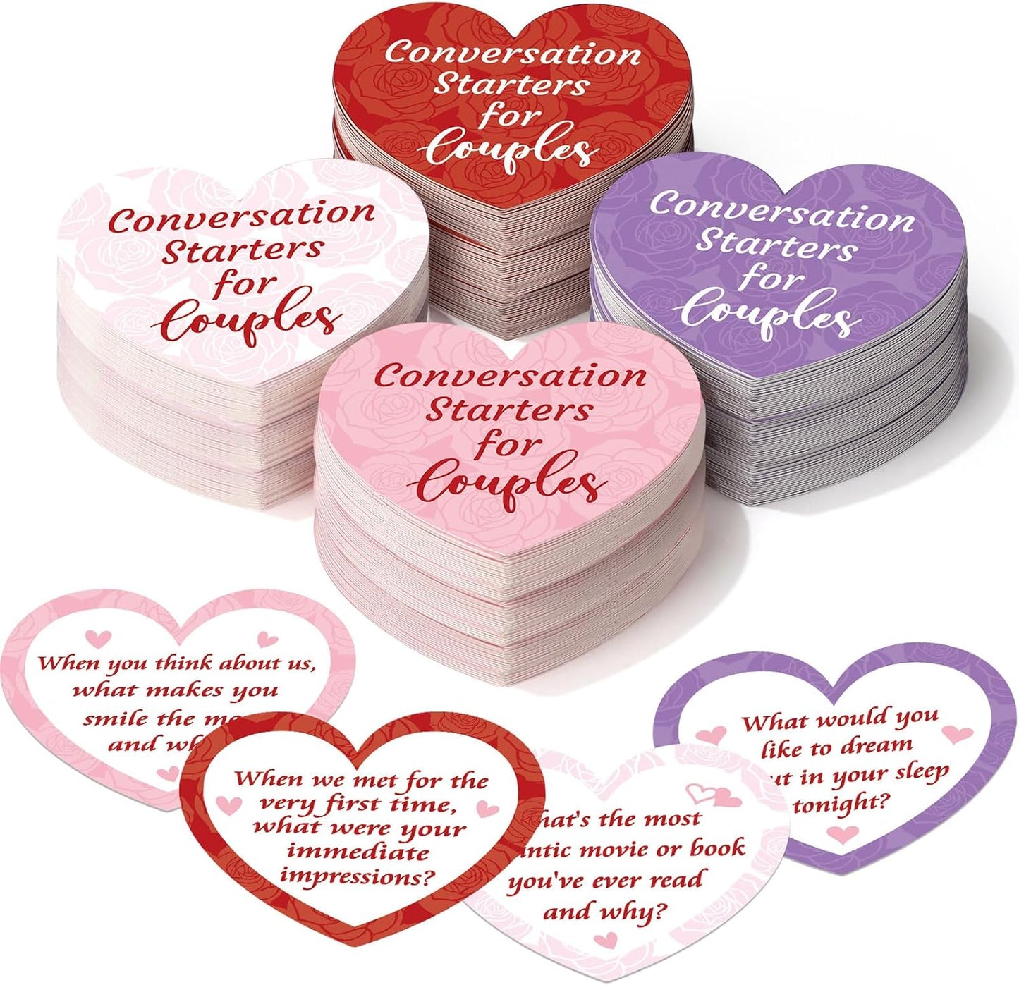 Pasimy 100 Pcs Family Conversation Cards Bulk Kids Question Card Games Fun Conversation Starters Cards Game for Kid Adult Family Road Trips Build Parent Child Relationship