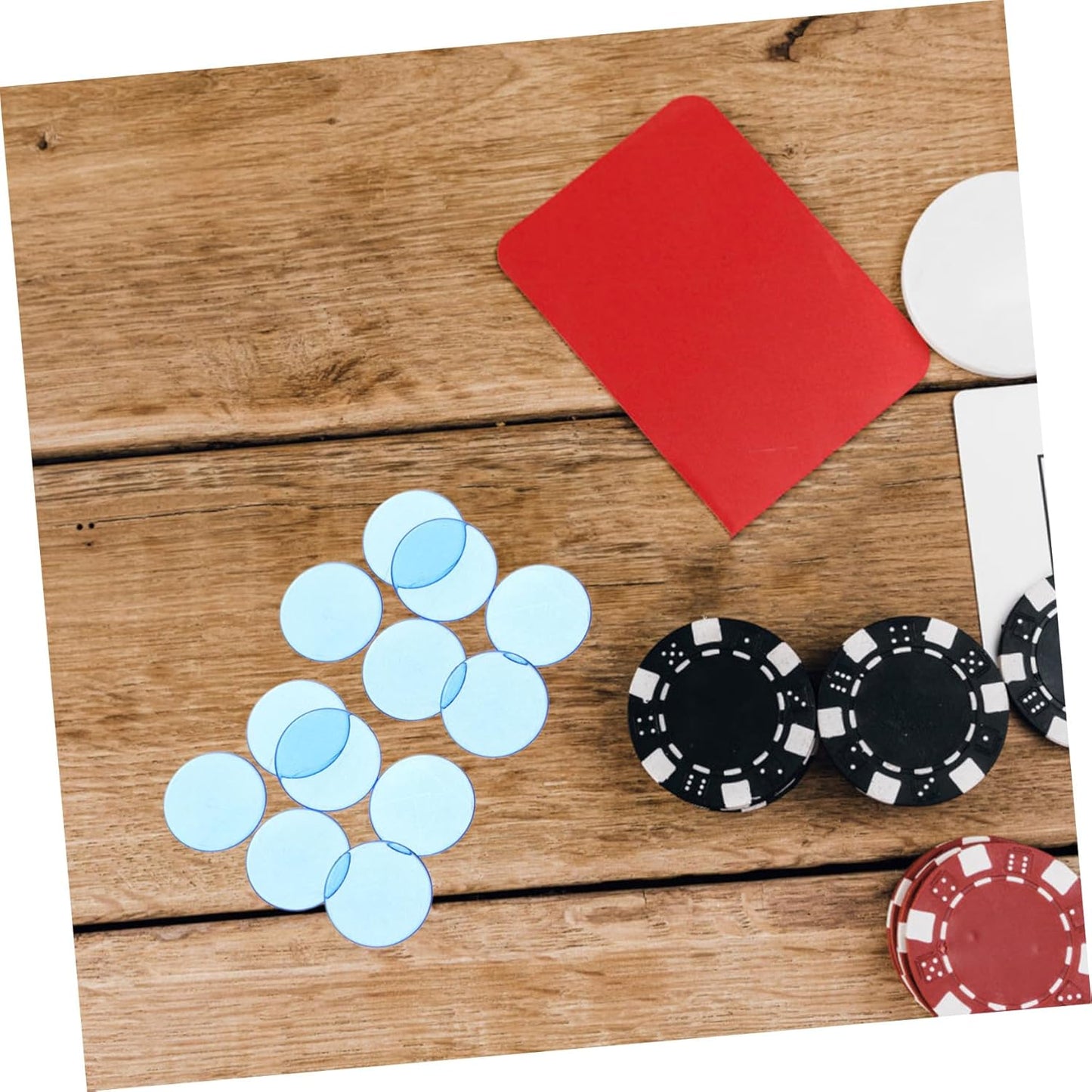 BESPORTBLE Transparent Bingo Chips Math Counting Discs for Game Night Educational Activities and Sorting for