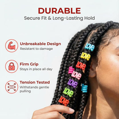 60Pcs Beads for Hair Braids Kids Easy Acrylic Bead Set Jumbo Large Bead for Girls Big Hair Accessories Toddler Beads for Braiding and Cute Hairstyle Decoration