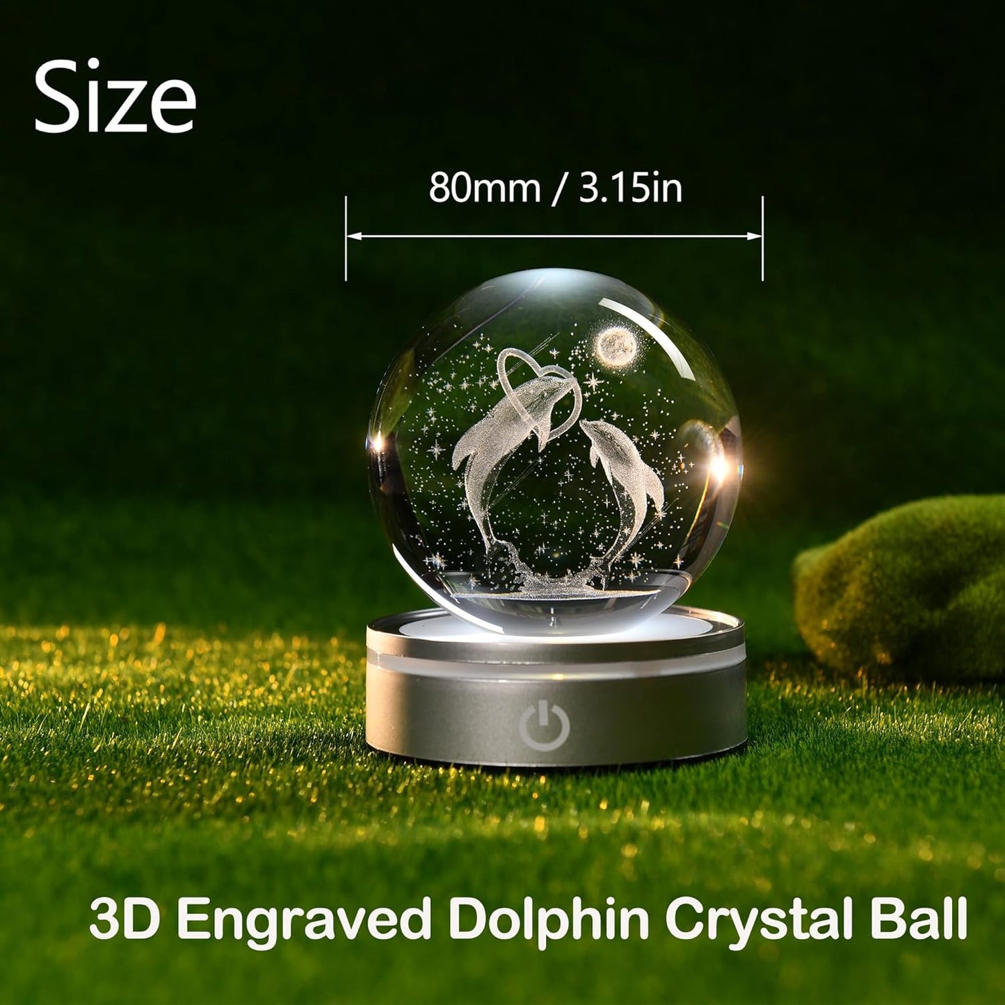 IFOLAINA 3D Solar System Crystal Ball Model Gift Space Astronomy Gift Planets Multicolor Universe Globe Ball Science Astrophysics Gift Night Light Kids Bedroom Adults Gift
