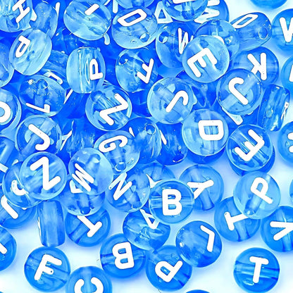 1600Pcs White and Silver Round Letter Beads A-Z, 4X7mm Acrylic Alphabet Beads for Jewelry Making