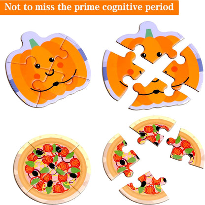 Magnetic Puzzles for Kids Ages 1-3, Travel Toddler Puzzles Ages 2-4 Year, Excavator Refrigerator Magnet for Kids Learning Gift for Road Trip