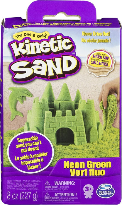 Kinetic Sand 8oz Neon Box (Variety of Colours - Style Picked at Random. One Supplied)