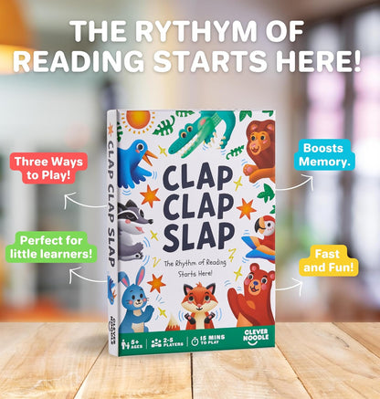 Clever Noodle Clap Clap Slap I Rhyming Games for Kindergarten I Reading Games for Kids I Preschool Learning Activities I Science of Reading