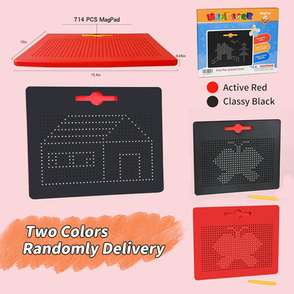 MAGBLOCK Magnetic Drawing Board Kids Writing Pad with Magnet Pen, Portable Educational Toys for Toddlers Kids Boys and Girls,Gifts Ideal for Travel and Road Trips (8.58in x6.89in)