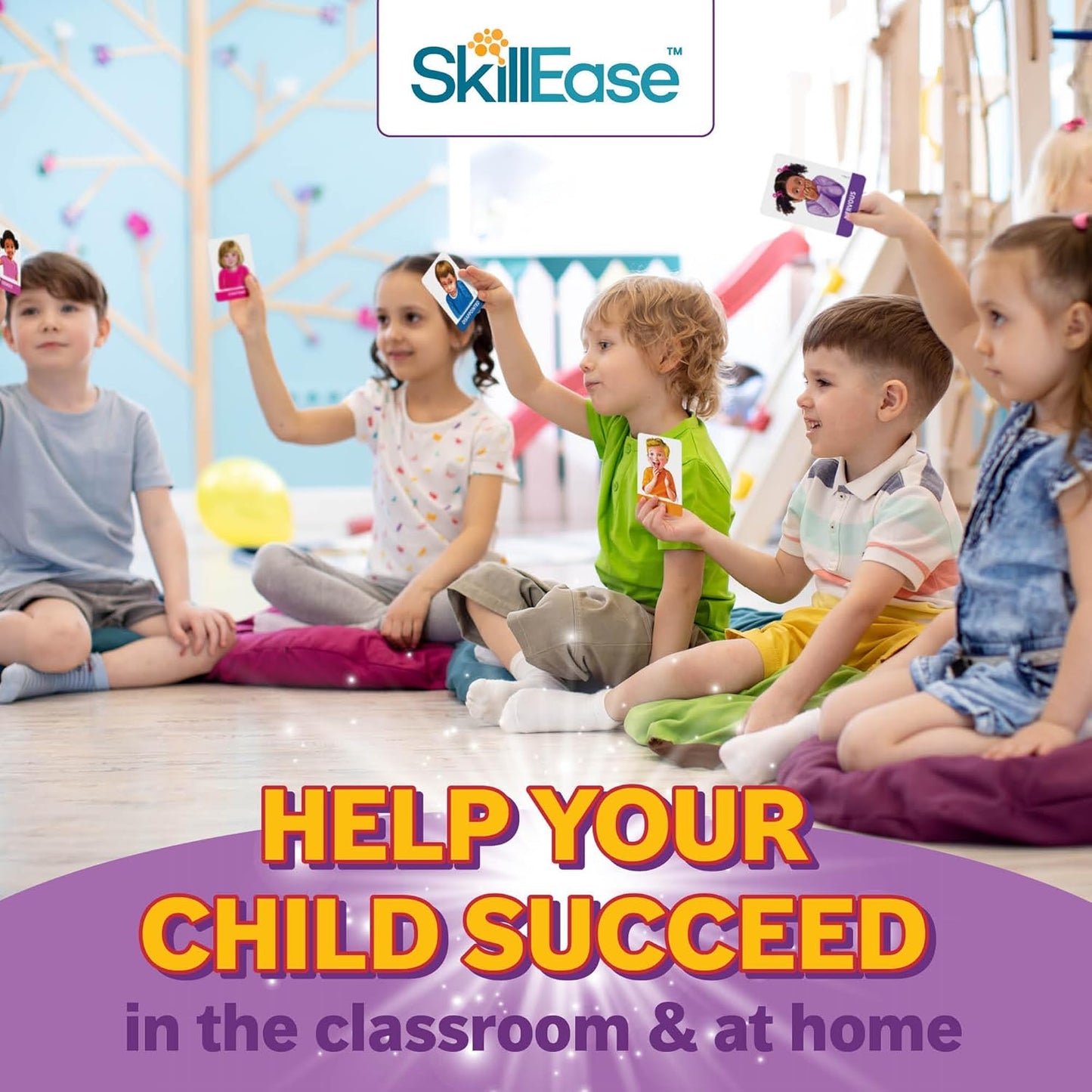 SkillEase Exploding Emotions Flashcards and Game: 2 in 1, Hilarious Family Fun, Social Emotional Learning, Feeling Cards for Kids, Teaches Social Skills, Autism
