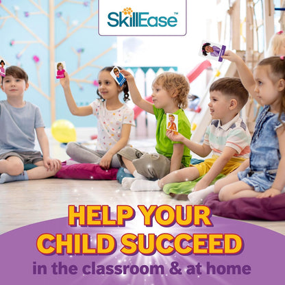 SkillEase Exploding Emotions Flashcards and Game: 2 in 1, Hilarious Family Fun, Social Emotional Learning, Feeling Cards for Kids, Teaches Social Skills, Autism
