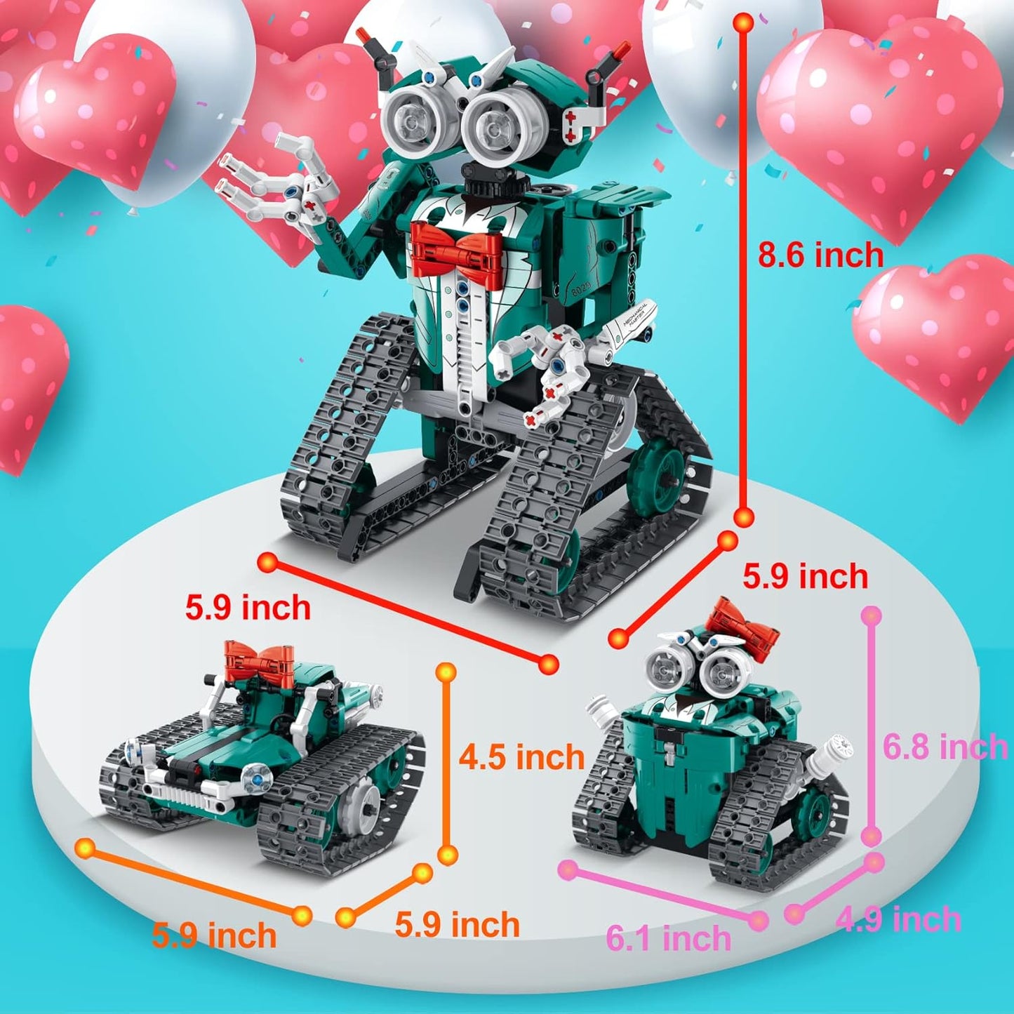 IQKidz STEM Building Blocks Kit for Kids - 2 in 1 Remote Control Race Car and Robot Toy, Great Gift for Boys, Teens Age 6 7 8-12+ Year Old Who Love Engineering and RC Sports Car Toys