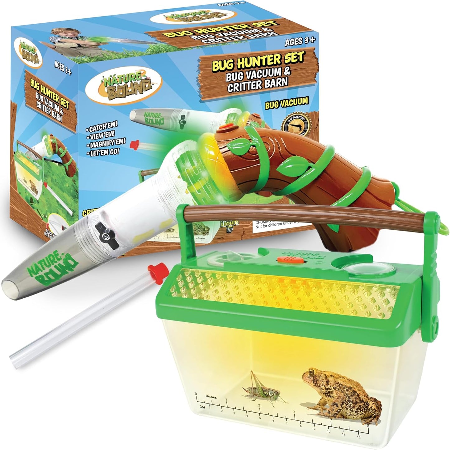 Nature Bound Bug Catcher Vacuum with Light Up Critter Habitat Case, Eco-Friendly Outdoor Toys for Kids, Includes Vacuum and Cage, Bug Vacuum for Kids Toy, Bug Catcher Vacuum