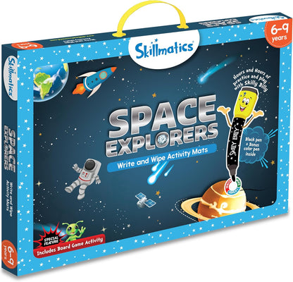 Skillmatics Educational Game - Dots & Mazes, Reusable Activity Mats with Dry Erase Marker, Gifts, Travel Toy, Ages 3 to 6