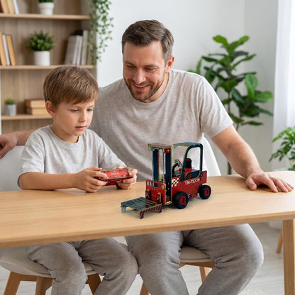 STEM Robotic Arm Kit for Kids 8+, RC Robot Building Kit, Mechanical Grabber Toy with 360° Rotation, Wooden Engineering Set