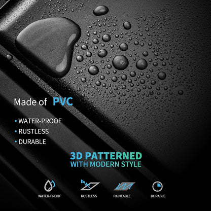Art3d PVC Ceiling Tiles, 2'x2' Plastic Sheet in Black (12-Pack)