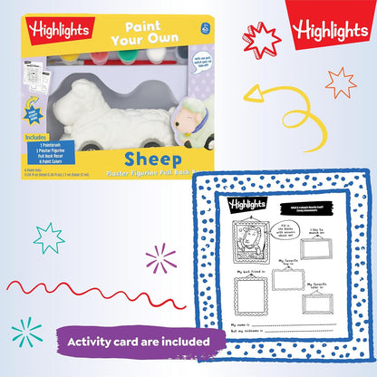 Highlights Paint Your Own Plaster Figurine & Activity Kits – DIY Art Sets with Figurines, Paints, Brush & Bonus Activities – Multiple Themes – Ages 6+