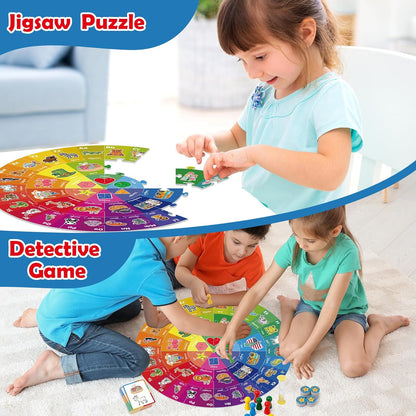 Quilinz Jigsaw Puzzles,Floor Puzzle,Animal Puzzle for Kids,Alphabet Learning Toys,ABC Letter Games for Kindergarten,Memory Matching Game,Family Board Game,Toddler Educational Toys,Birthday Gift