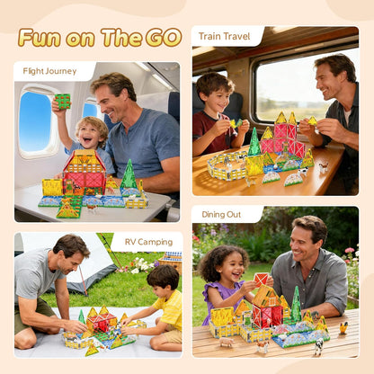 Farm Magnetic Tiles Toys 2026 3D STEM Educational Toys with Animals, Montessori Learning and Playing Toys for Kids, Preschool Toddlers Magnets Building Set, Ideal Gift for Boys Girls Ages 3-5 4-8 5-7
