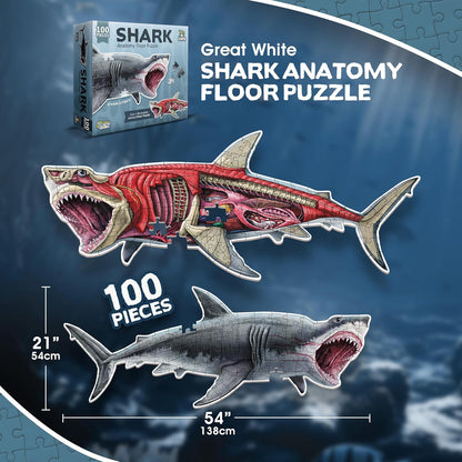Bullfrog Animal Anatomy Floor Puzzle | 100-Piece Double Sided Jigsaw Puzzle | Large-Sized, Over 4 Feet Scientifically Accurate Illustration of Frog - Fun and Educational Toy for Kids, Toddlers
