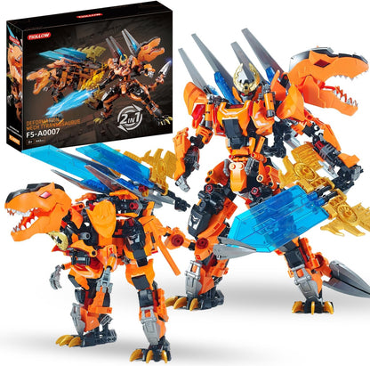 TIALLOW Pterodactyl Robot 2 in 1 Building Toy Sets, Dinosaurs Mech Transforming Building Block Model, Mecha Action Figures Pterosaur Building Kits, for Boys, Adult Age 8-12 (Pterodactyl)