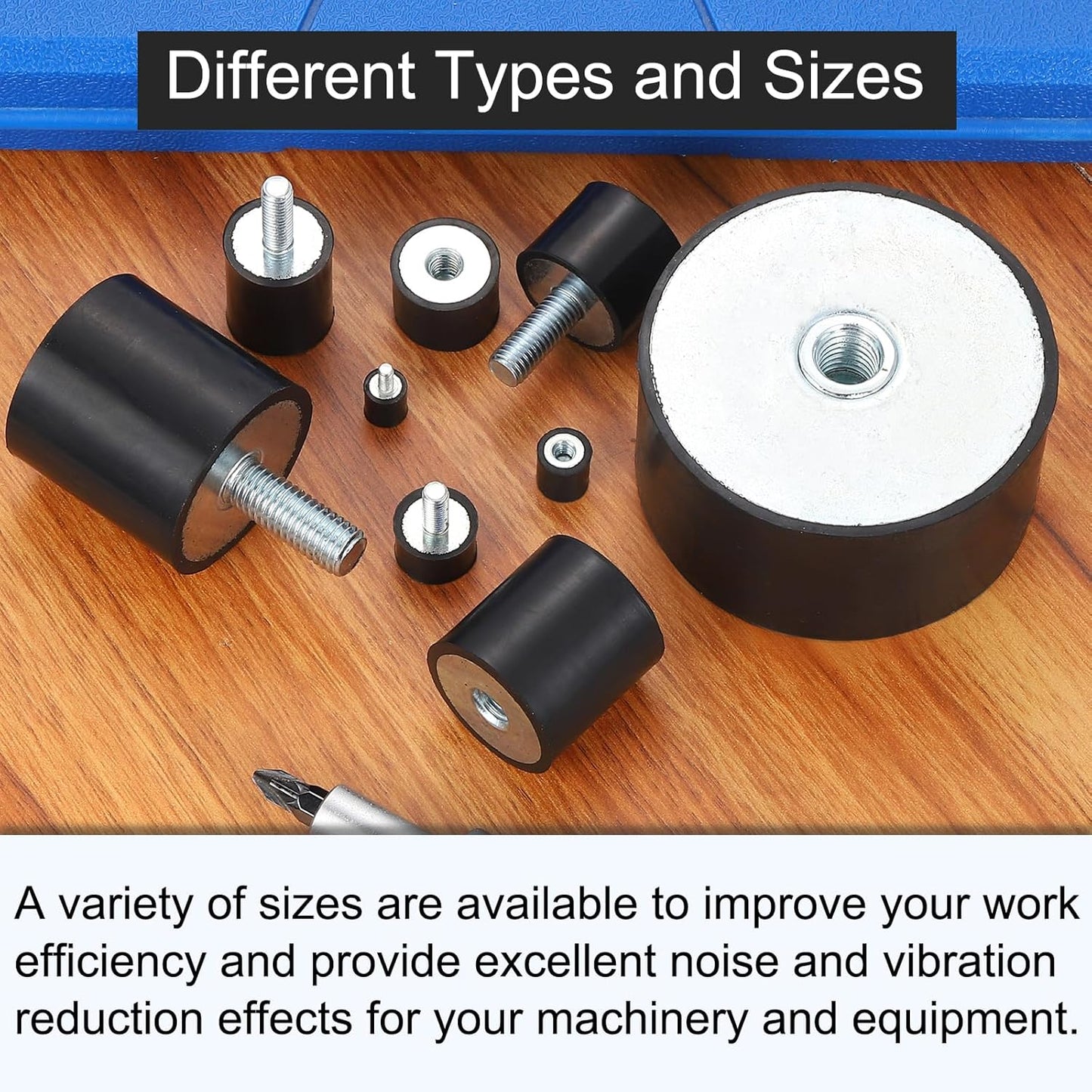 uxcell 4Pcs 20 x 10mm M6 Female Thread Rubber Mounts, Vibration Isolator, Replaces Anti Vibration Pads Flat Silent Block Base Block