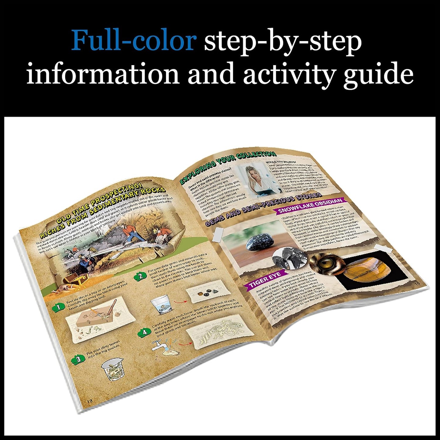 Wild Environmental Science Wonders of the Earth - Science Kit for Ages 8+ - Excavate Fossils, Test Minerals, Create an Erupting Volcano and More!