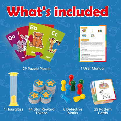 Quilinz Jigsaw Puzzles,Floor Puzzle,Animal Puzzle for Kids,Alphabet Learning Toys,ABC Letter Games for Kindergarten,Memory Matching Game,Family Board Game,Toddler Educational Toys,Birthday Gift