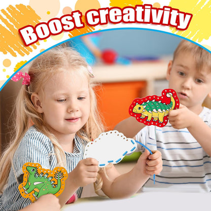 Quilinz Lacing Cards,Sewing Kit for Kids,Fine Motor Toys,Shoe Tying Practice,Classroom Must Haves,Manipulatives for Preschoolers,Homeschool Supplies,Preschool Learning Activities,Toddler Crafts