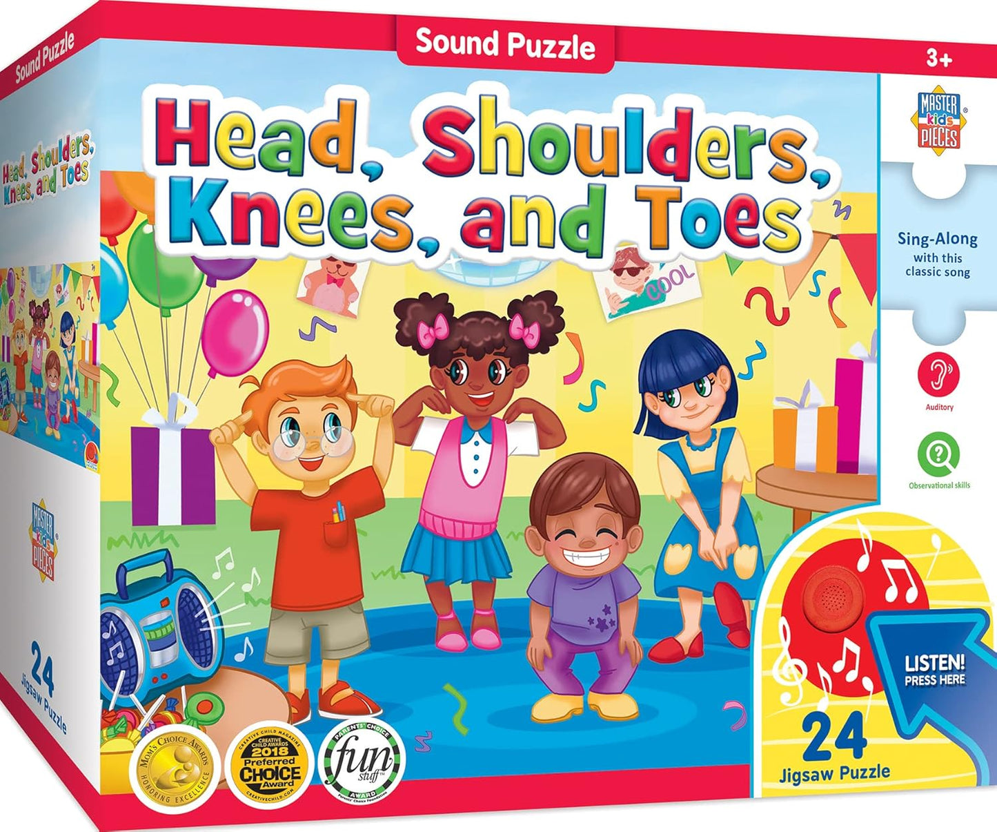 Masterpieces 24 Piece Old McDonald Sing-A-Long Sound Floor Puzzle for Kids - 18"x24"