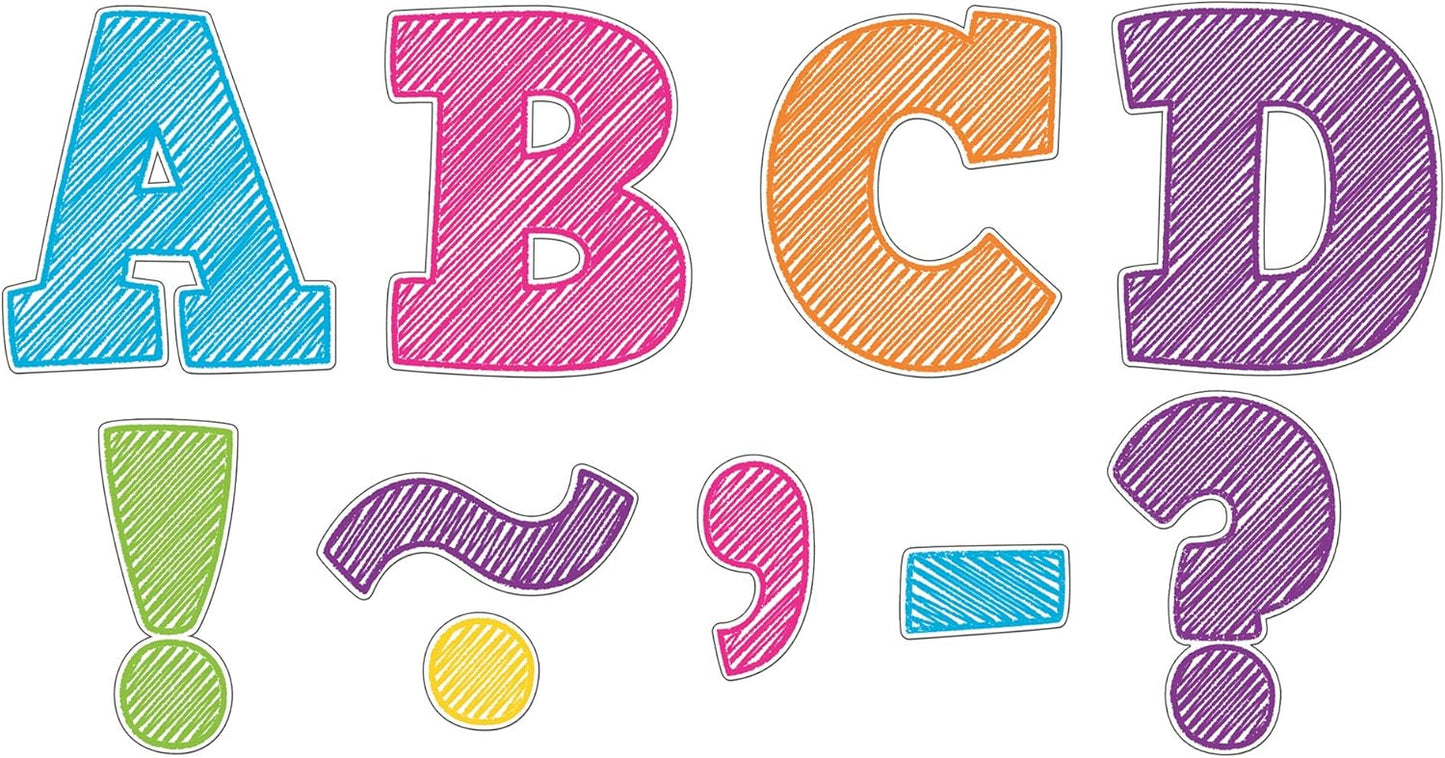 Teacher Created Resources Scribble Bold Block 3" Magnetic Letters, 77292