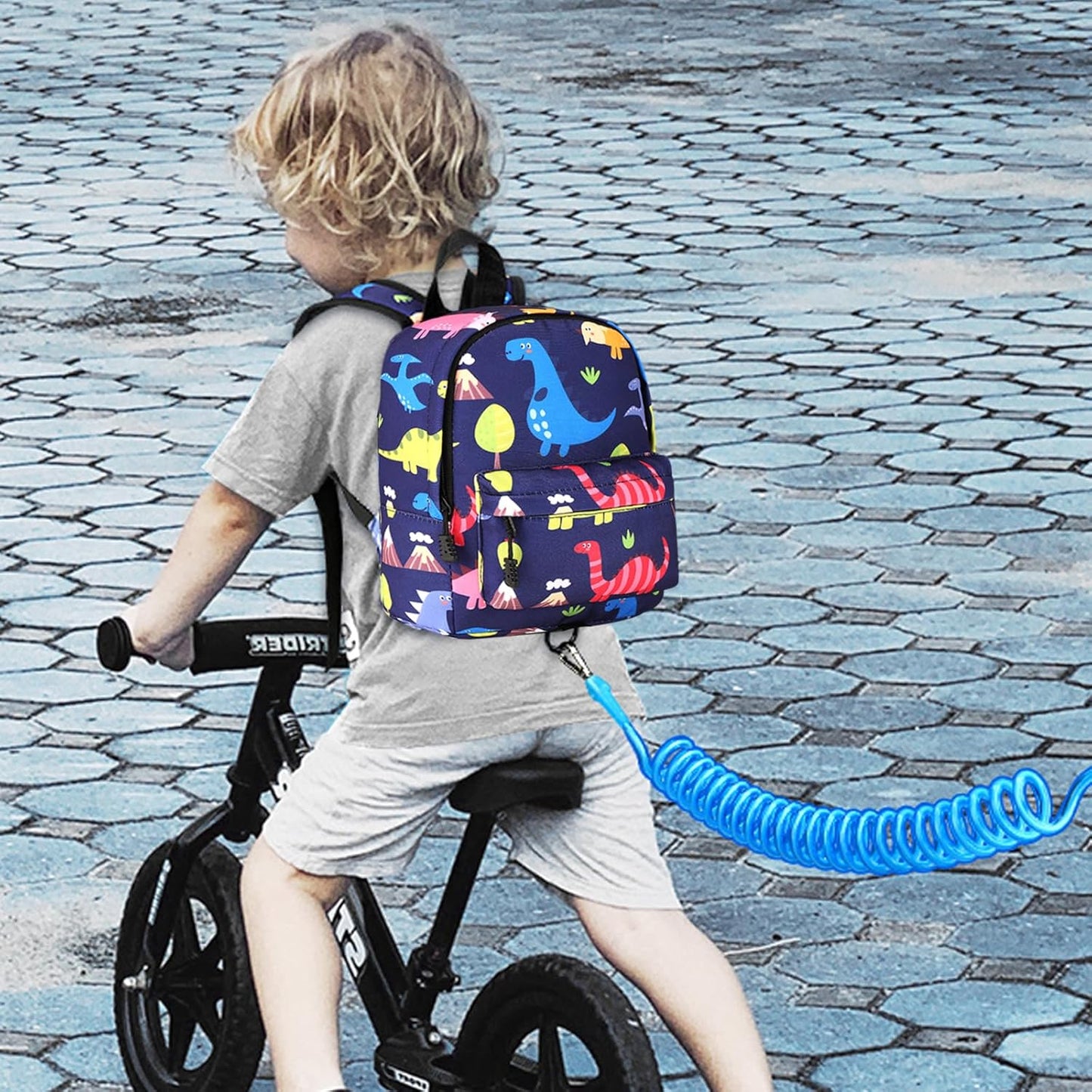 Accmor Toddler Backpack Leash with Anti Lost Wrist Link, Cute Mini Child Walking Harnesses Keep Kids Close Back Pack Rope Tether Rein for Baby Boys (Pink/Unicorn)