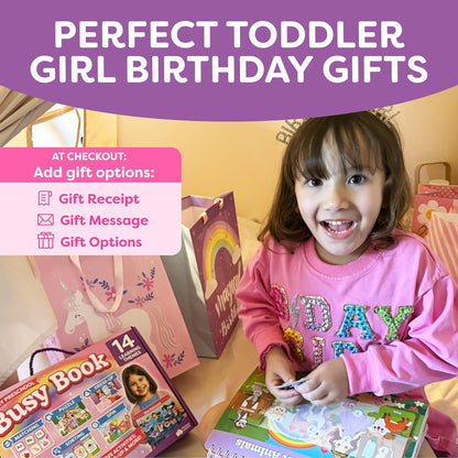 Montessori Preschool Busy Book for Toddlers Ages 3 and Up - Preassembled - Preschool Learning Activities Montessori Educational Toys - Gifts for 3 Year Old Boys, Toddler Learning Toys Activities