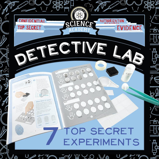 MindWare Science Academy Detective lab - Science Kits for Kids Age 8-12 - Kids Detective Kit Complete with 7 Forensics and Crime-Scene Investigations - Ages 8 and Up