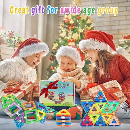 Magnetic Tiles for 3 4 5 6 7 8+ Year Old Boys Girls Upgrade Magnetic Building Blocks Set Educational STEM Toys Christmas Birthday Gift Toys for Kids Ages 3+