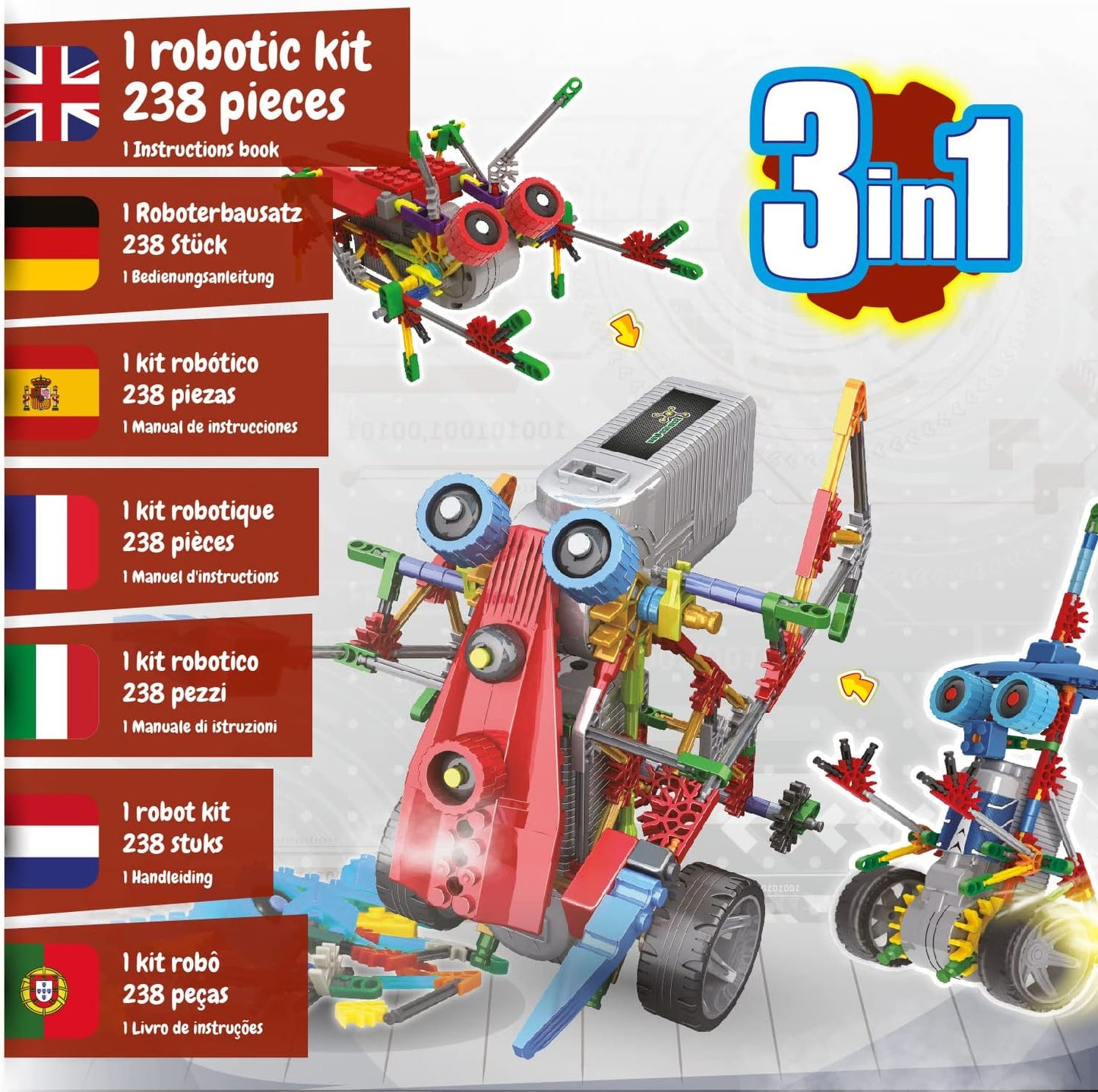 Science4you Robotics Betabot - Stem Robotics Kit for Kids 8-12+, 126 Pieces Included, Robot Building Kit for Kids, Robot Toys, Game, Gift for Boys and Girls Ages 8 9 10 11 12+