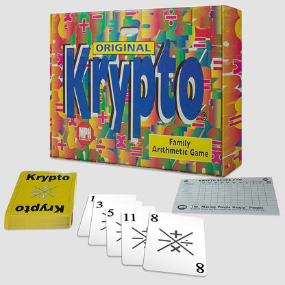 Krypto Original Arithmetic Game - Card Game of Multiplication Division, Addition, Subtraction