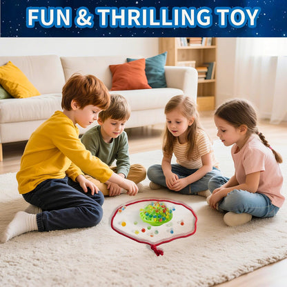 UFO Marble Balance Game, 60 Colorful Marbles Toy for Kids Family Stacking Challenge, Party Game with Storage Case for Children Over 96 Months (UFO Marble Balance Game)
