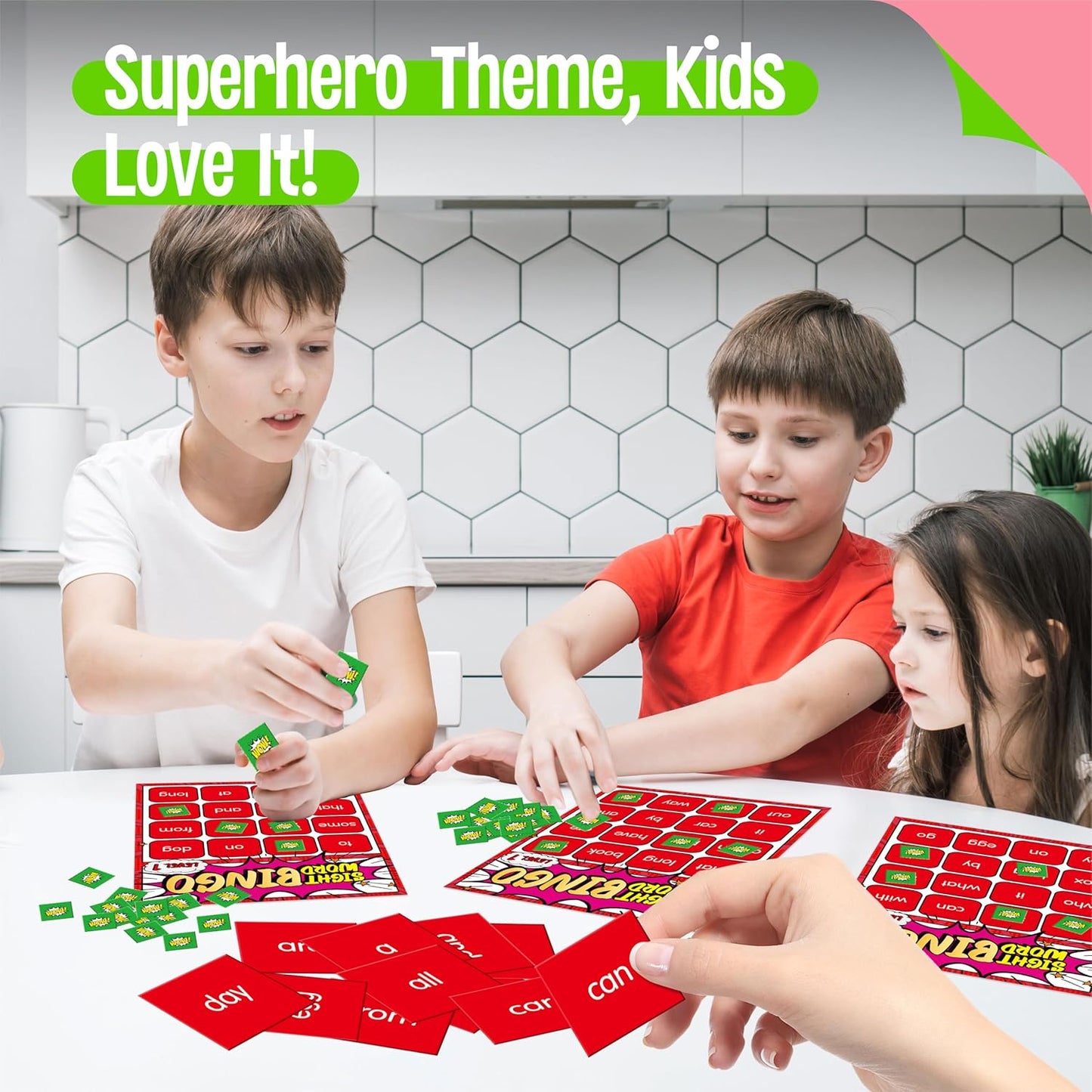 Sight Word Bingo Game, 144 Sight Words Learn to Read Level 1 & Level 2 Bingo Board Game Dolch's & Fry's Words Lists for Kindergarten and Preschool, Grade 1st, 2nd, Kids 4-8 (Up to 25 Players)