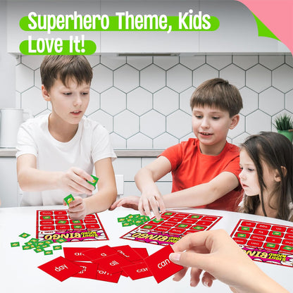 Sight Word Bingo Game, 144 Sight Words Learn to Read Level 1 & Level 2 Bingo Board Game Dolch's & Fry's Words Lists for Kindergarten and Preschool, Grade 1st, 2nd, Kids 4-8 (Up to 25 Players)