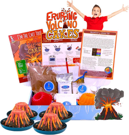 I'm The Chef Too! Baking Kit, Erupting Volcano Adventure Cooking Kit, Enjoy, Educational STEM Recipes and Learning to Bake (Cake Maker)