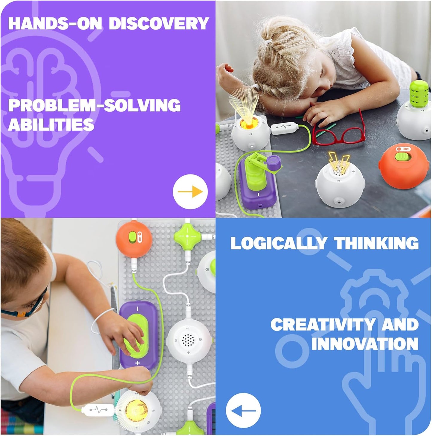 Science Kits for Kids - STEM Kits for Kids, Electronics Exploration Kit, Over 420 Projects, 35 Circuit Parts, STEM Educational Toy Gifts for Kid Boys Girls Ages 3 4 5 6 7 8 9 10 11 12