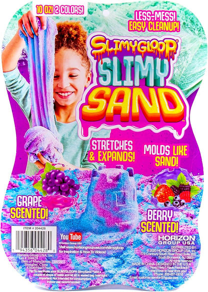 SLIMYSAND Twist - Teal/Pink Scented Stretchy Cloud Slime, Cotton Candy & Watermelon, Stretchable, Moldable, Play Sand, 10oz.Great for Tactile Fun