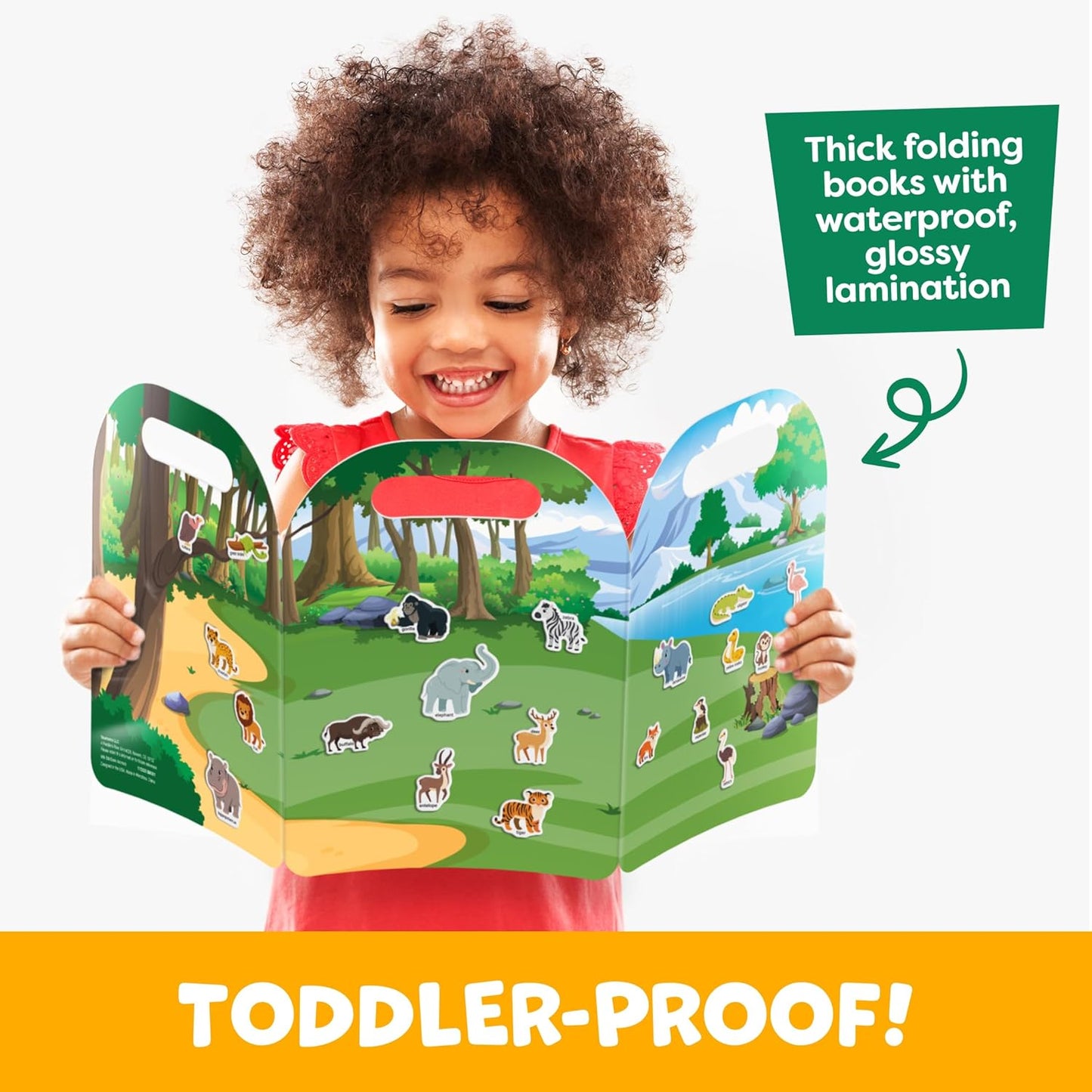 Sticker Book for Toddlers 1-3 - Reusable Sticker Book for Toddlers 2-4 Years, Stickers for Kids, Toddler Travel Toys, Airplane Toys for Toddler 1-3 - Birthday Gifts for 3 Year Old Boys, Girls 2-4
