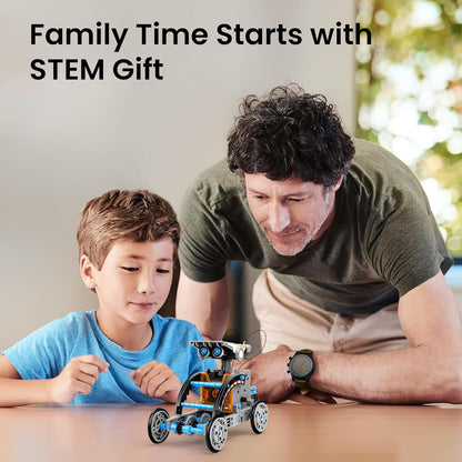 Sillbird Solar Robot Building Kit STEM Gift for Boys Aged 8-12, 12-in-1 DIY Science Educational Robotic Toys for Kids Teens Birthday, Powered by the Sun with 190 Pieces